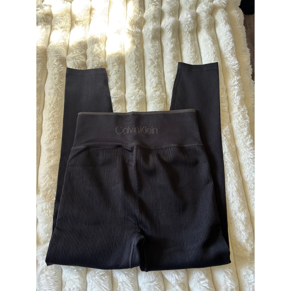 Calvin Klein Sport Ribbed Zip Jacket & Leggings Set Black Womens Medium NWT - Picture 6 of 7